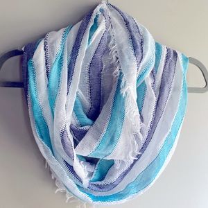 Blue & White Infinity Scarf